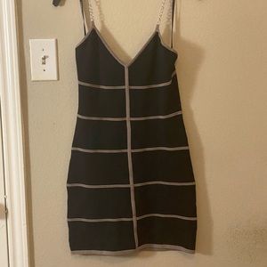 Bebe Blk and Tan mini Dress